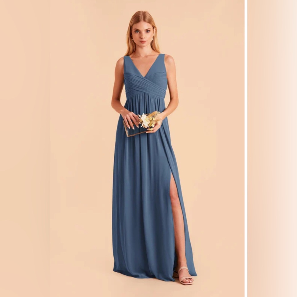 Elegant Blue Sleeveless Maxi Dress